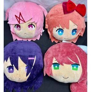 Doki Doki Literature Club Plush Face Pillow Full Set, Yuri Sayori Natsuki Monika